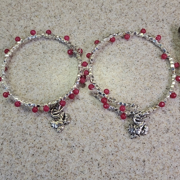 Bracelet K U Team. Silver/Red. ADJUSTABLE - Picture 1 of 6